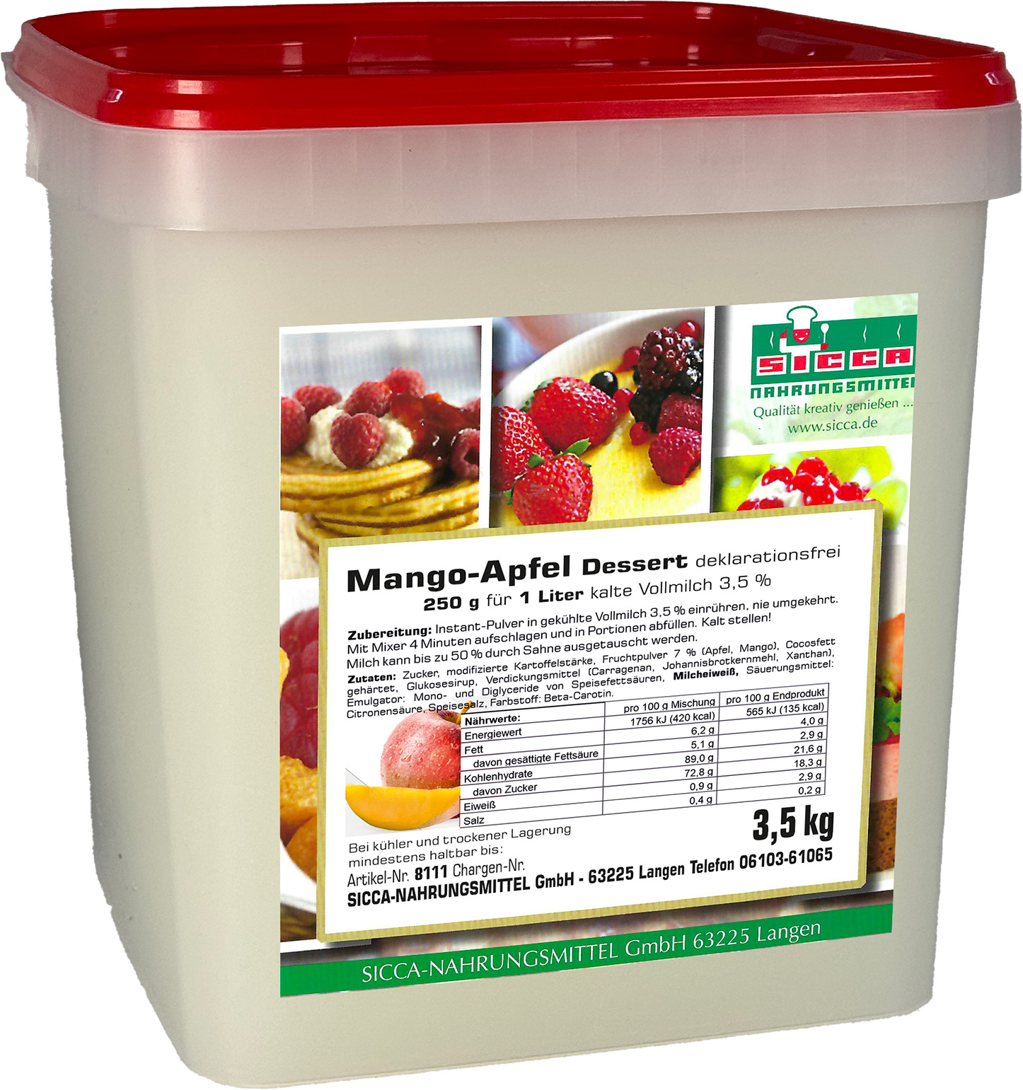 Creme-Dessert "Mango-Apfel"