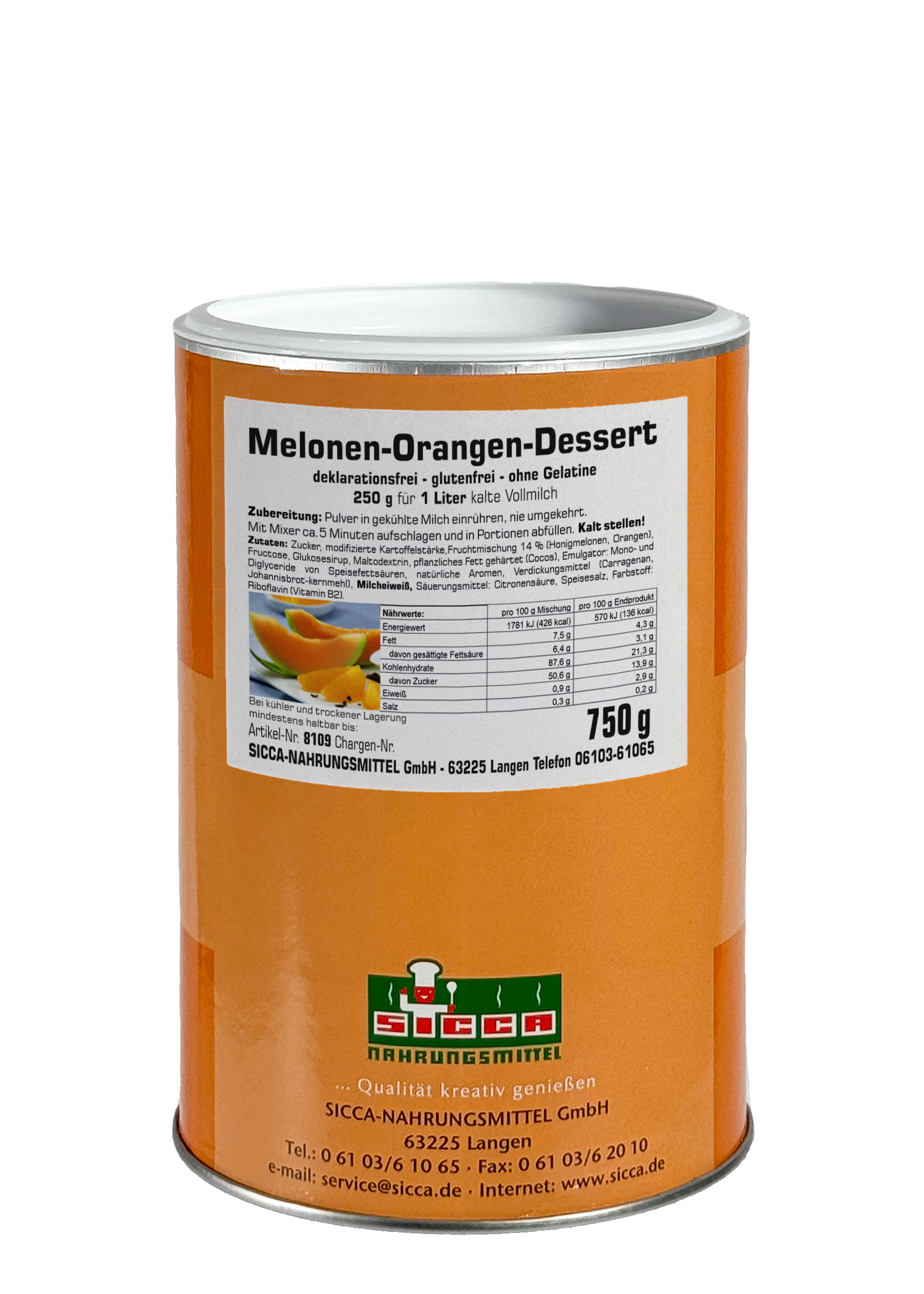 Creme-Dessert "Melone-Orange"
