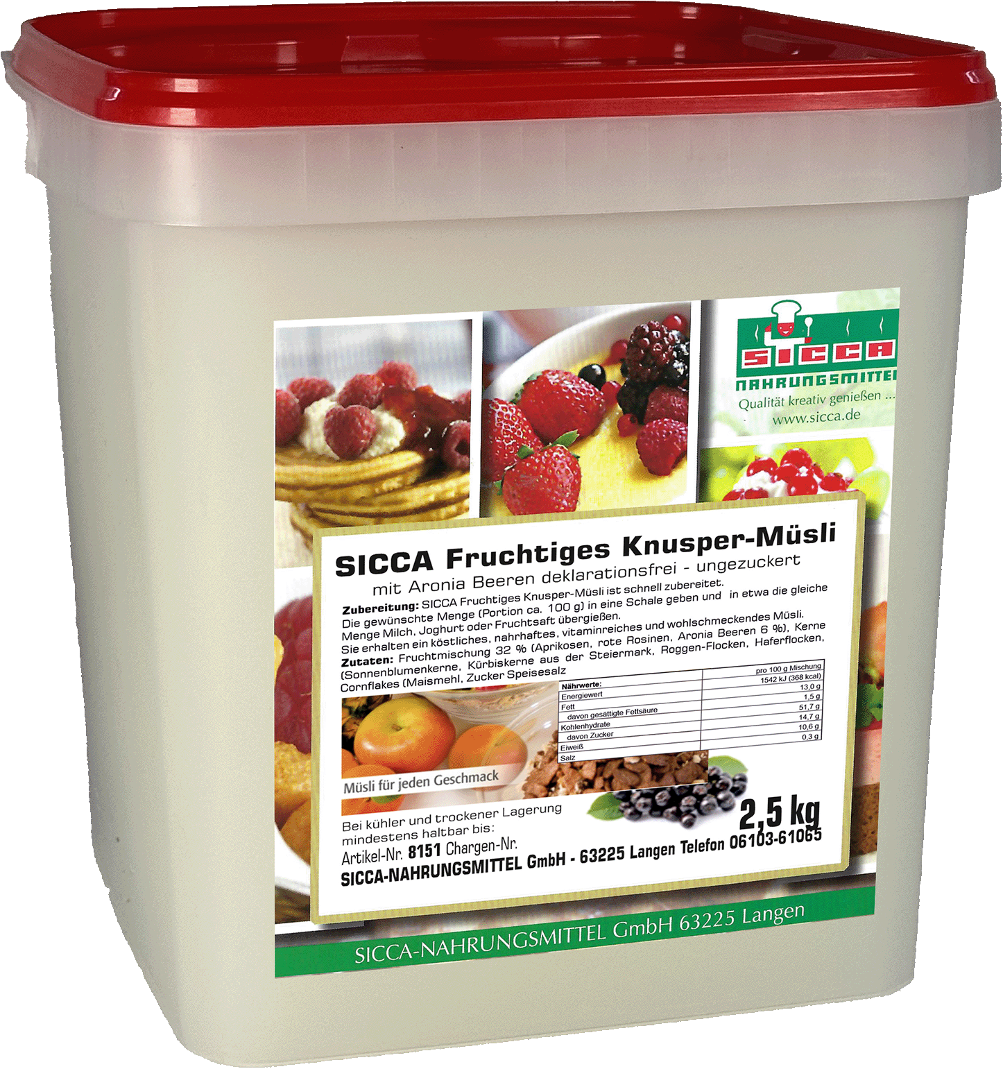 Fruchtiges Knuspermüsli mit Aroniabeeren