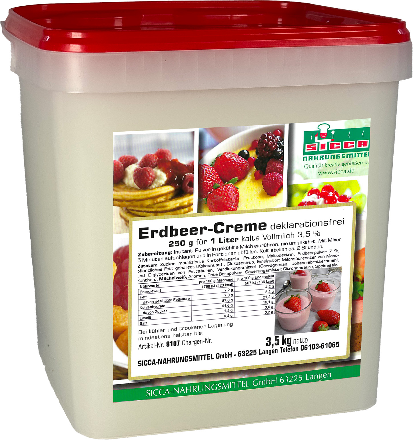 Creme-Dessert "Erdbeer"