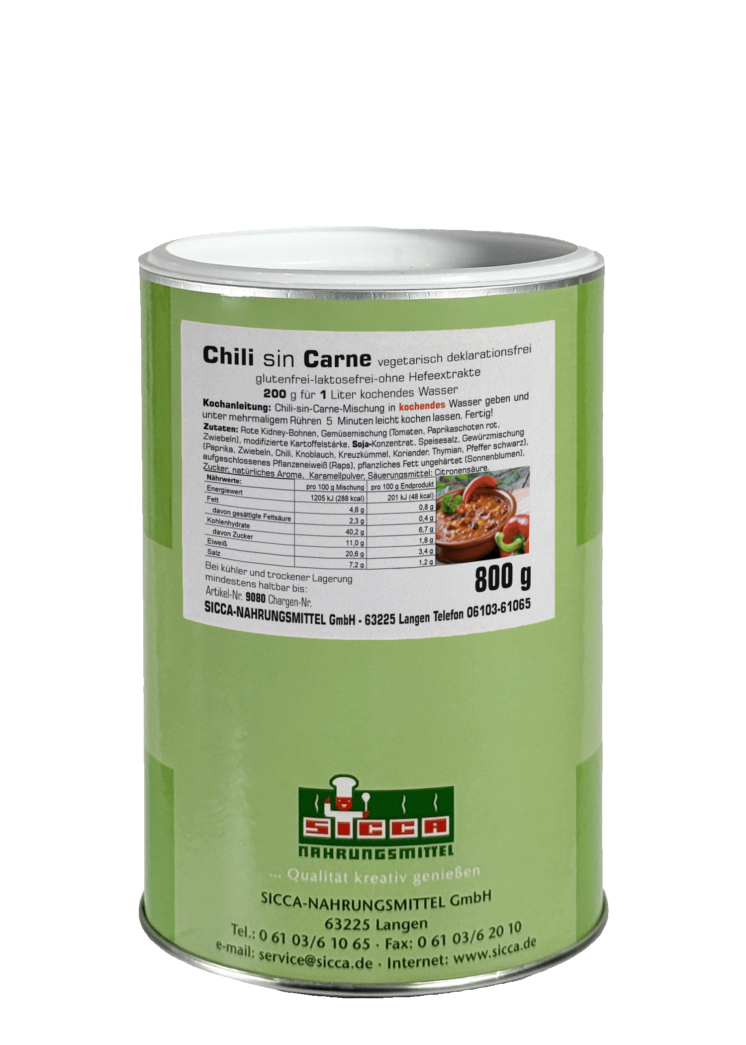 Chili sin Carne vegetarisch