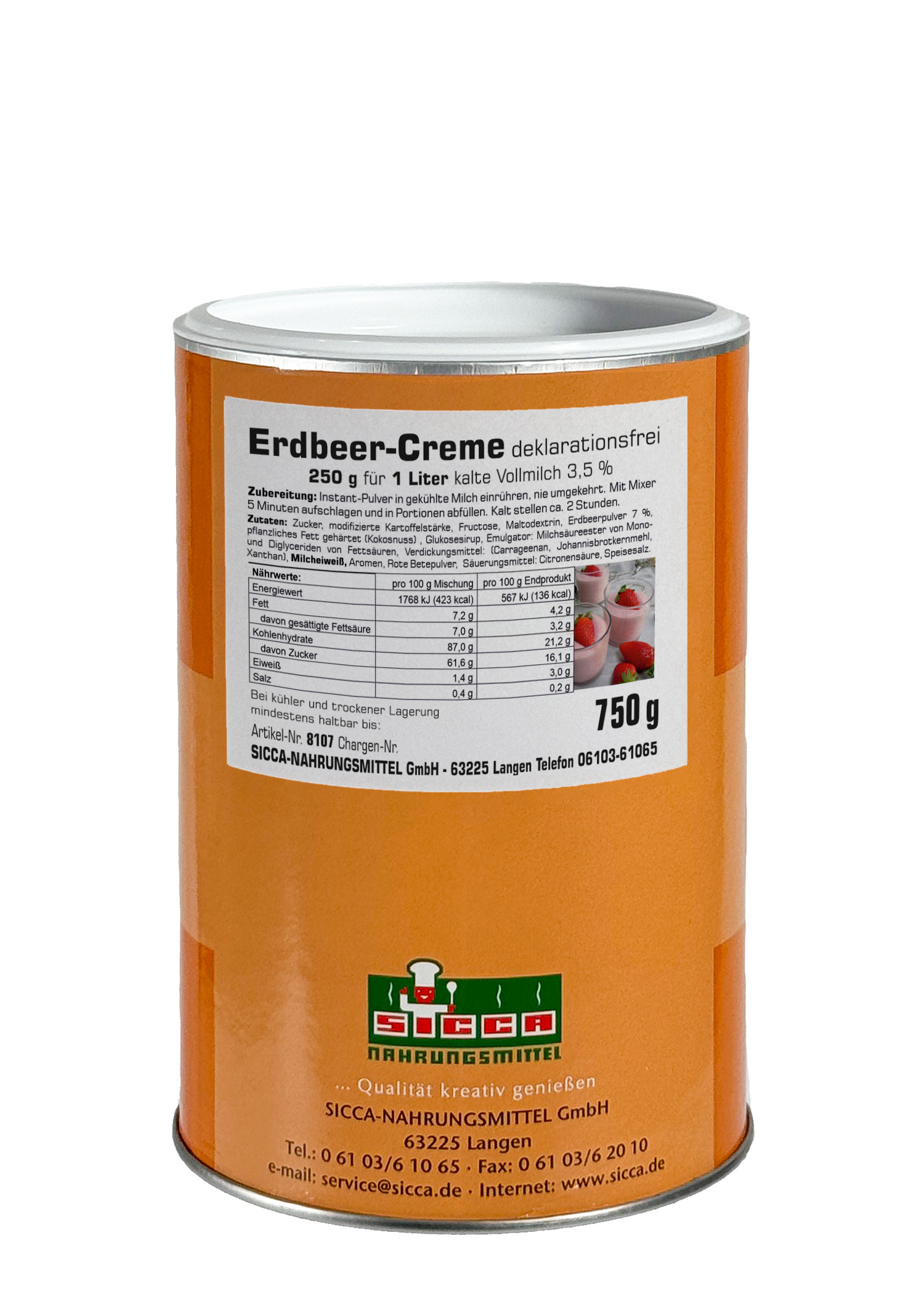 Creme-Dessert "Erdbeer"