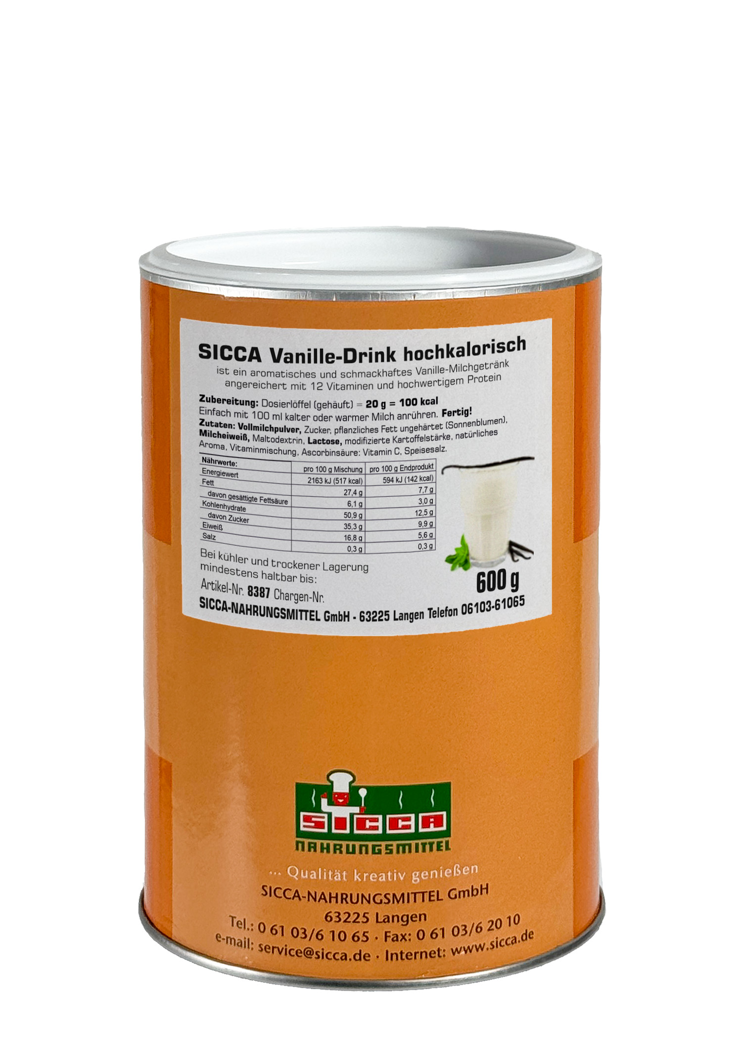 Vanille-Drink hochkalorisch - vitaminhaltig
