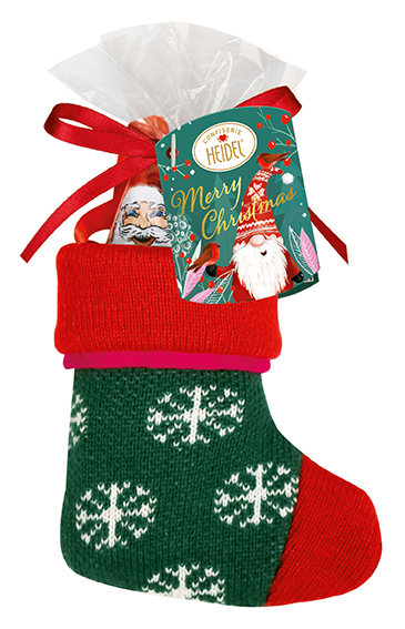 "Weihnachtswichtel" Kleine Stricksocke