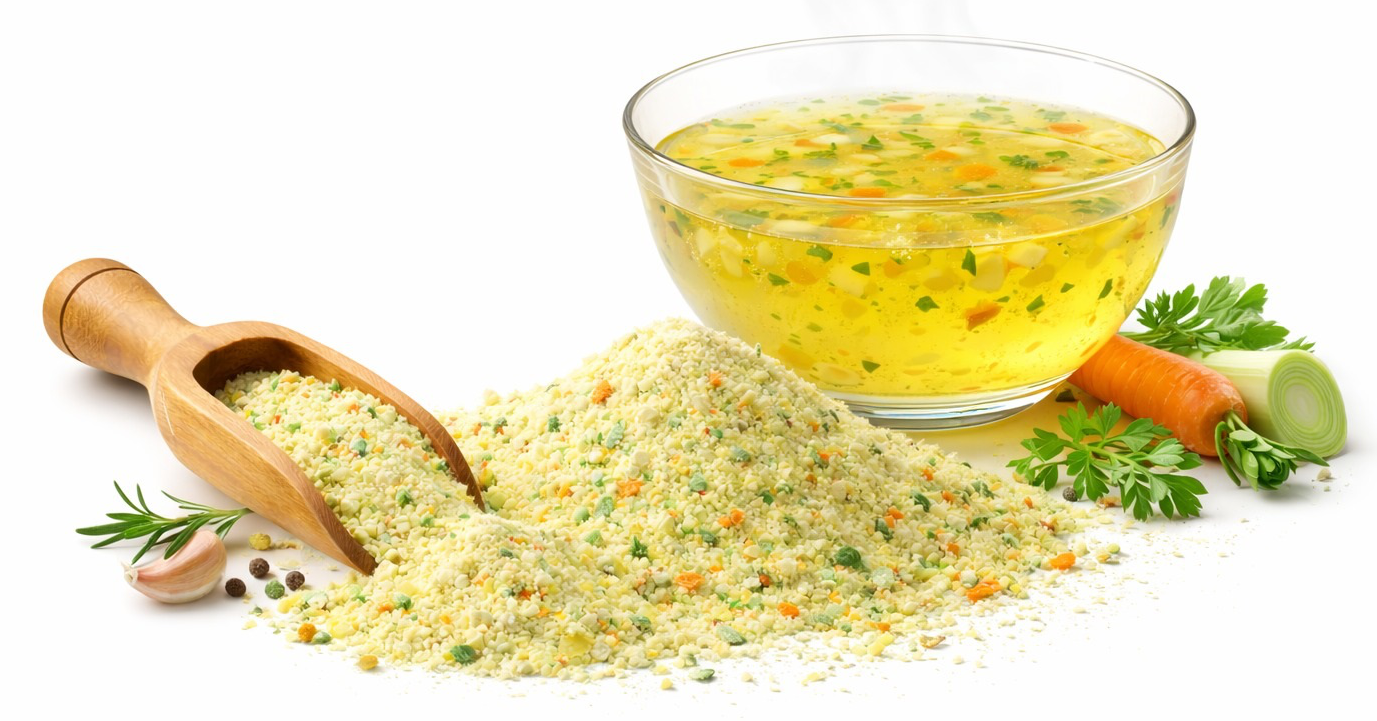 Gemüsebouillon mit Sichtgemüse