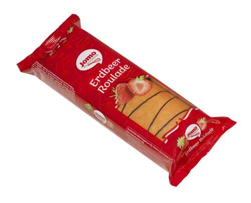 Kuchen-Roulade Erdbeer
