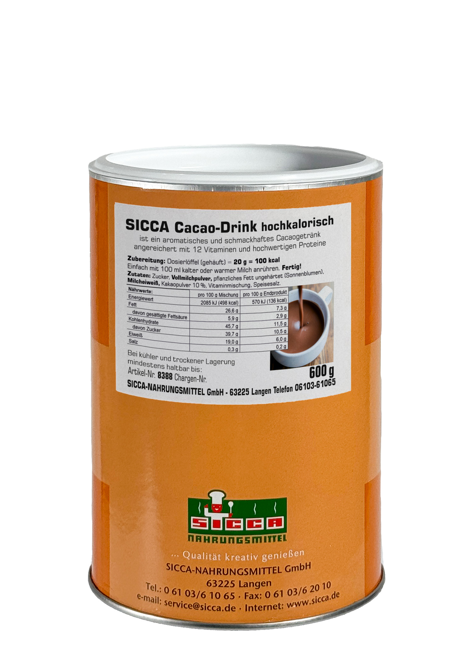 Cocao-Drink hochkalorisch - vitaminhaltig
