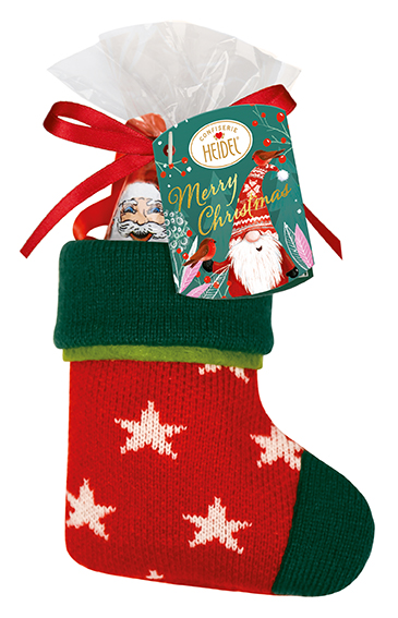 "Weihnachtswichtel" Kleine Stricksocke