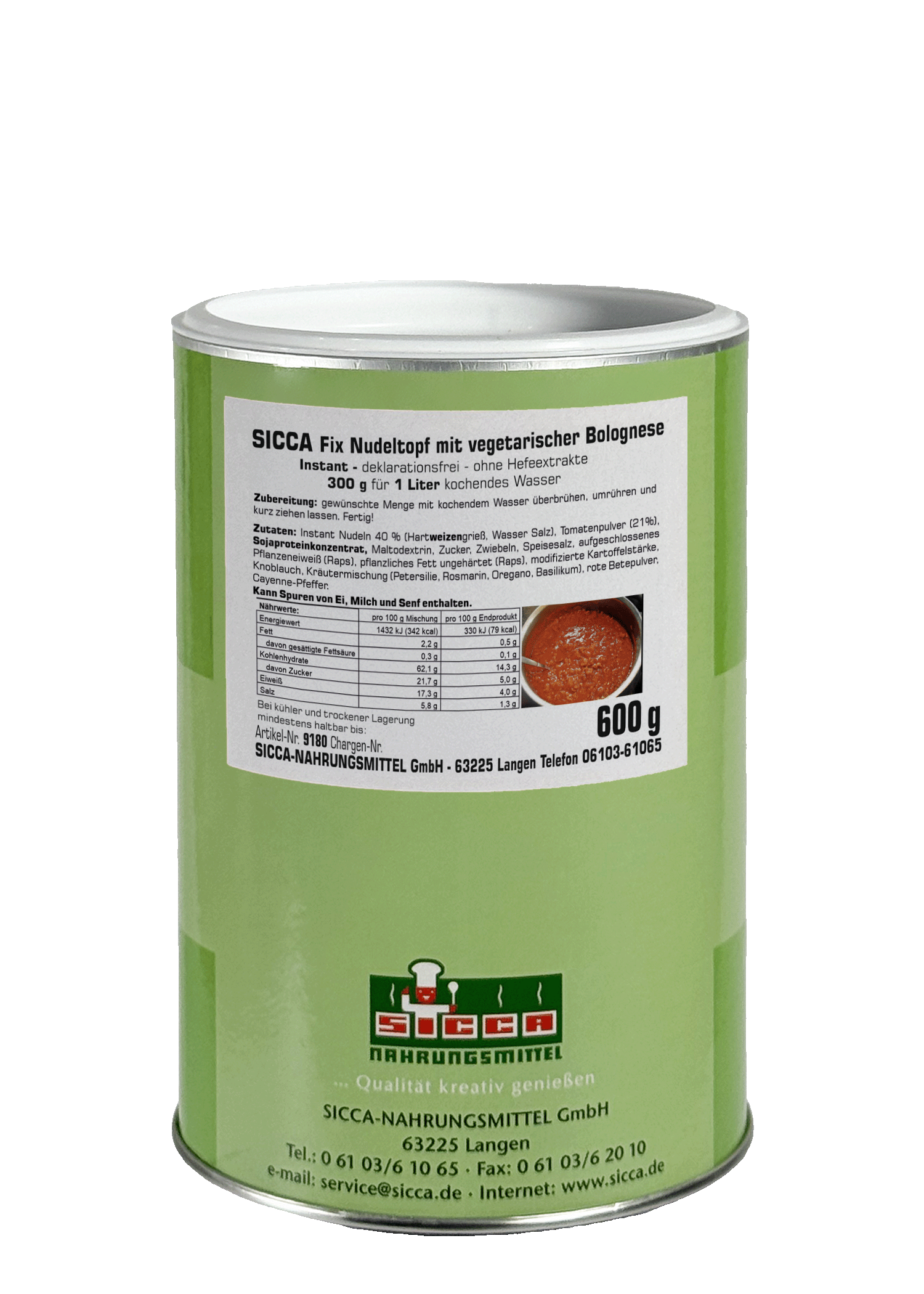 Fix Nudeltopf mit vegetarischer Bolognese