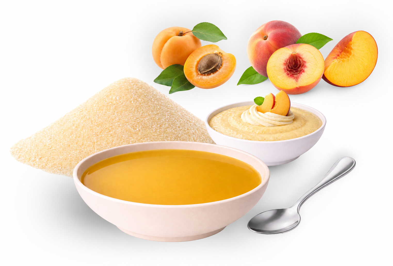 Fruchtsuppe/Dessert "Pfirsich-Aprikose" ohne Fruchtstücke