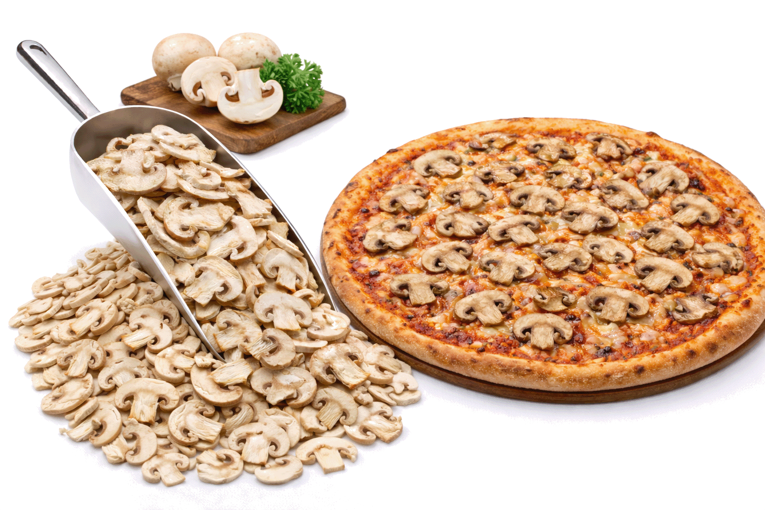 Champignons Scheiben getrocknet